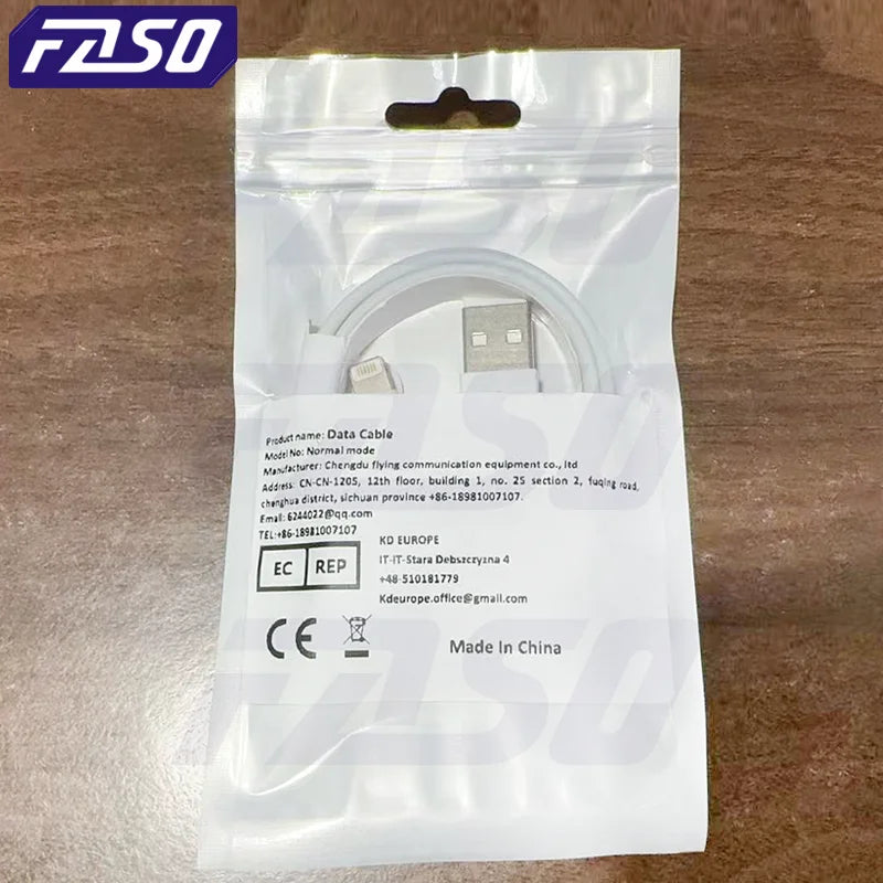 FASO USB Charger Cable – Fast Charging & Data Sync Cord for iPhone (1m/2m/3m)