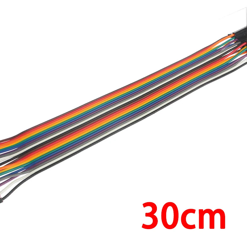 20-Pin Dupont Jumper Wires – Male/Female Connectors, 10–30cm for Arduino DIY Kits