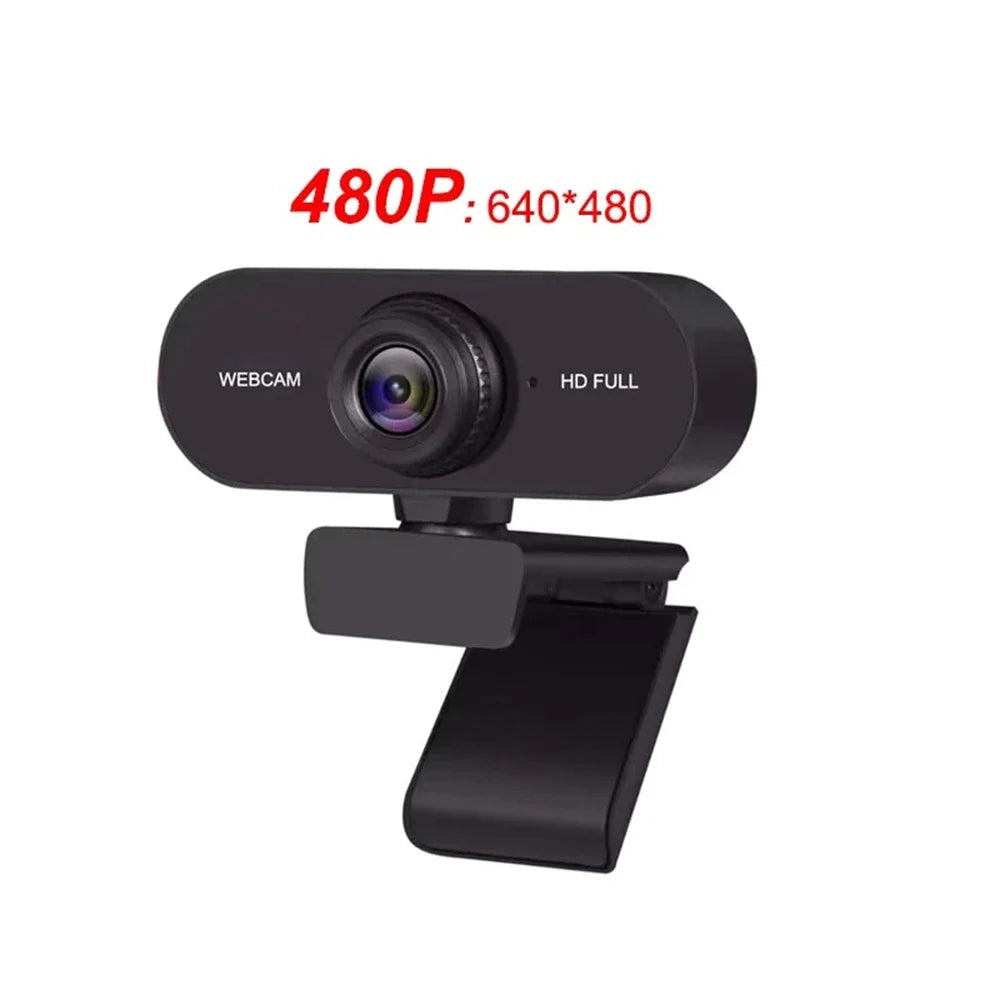 HD Webcam with 2K/1080P/720P/480P – Mini USB Camera with Microphone & Privacy Cover for PC/Laptop”