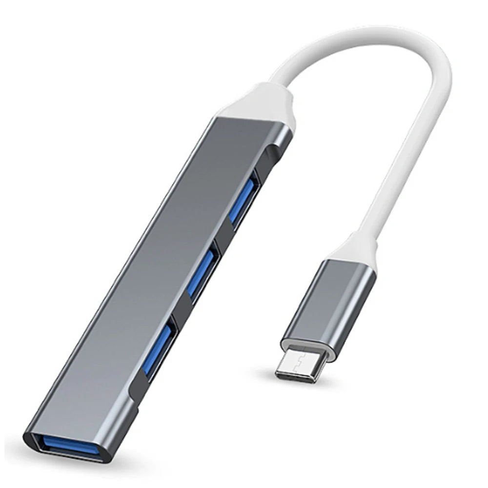 USB-C Hub 3.0/3.1 – 4-Port OTG Splitter Adapter for MacBook, Xiaomi, Lenovo & PCs”
