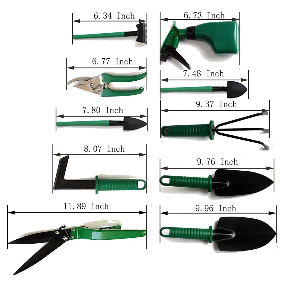 10‑Piece Garden Tool Set – Portable Plant Hand Tools Gift for Women & Men Gardeners