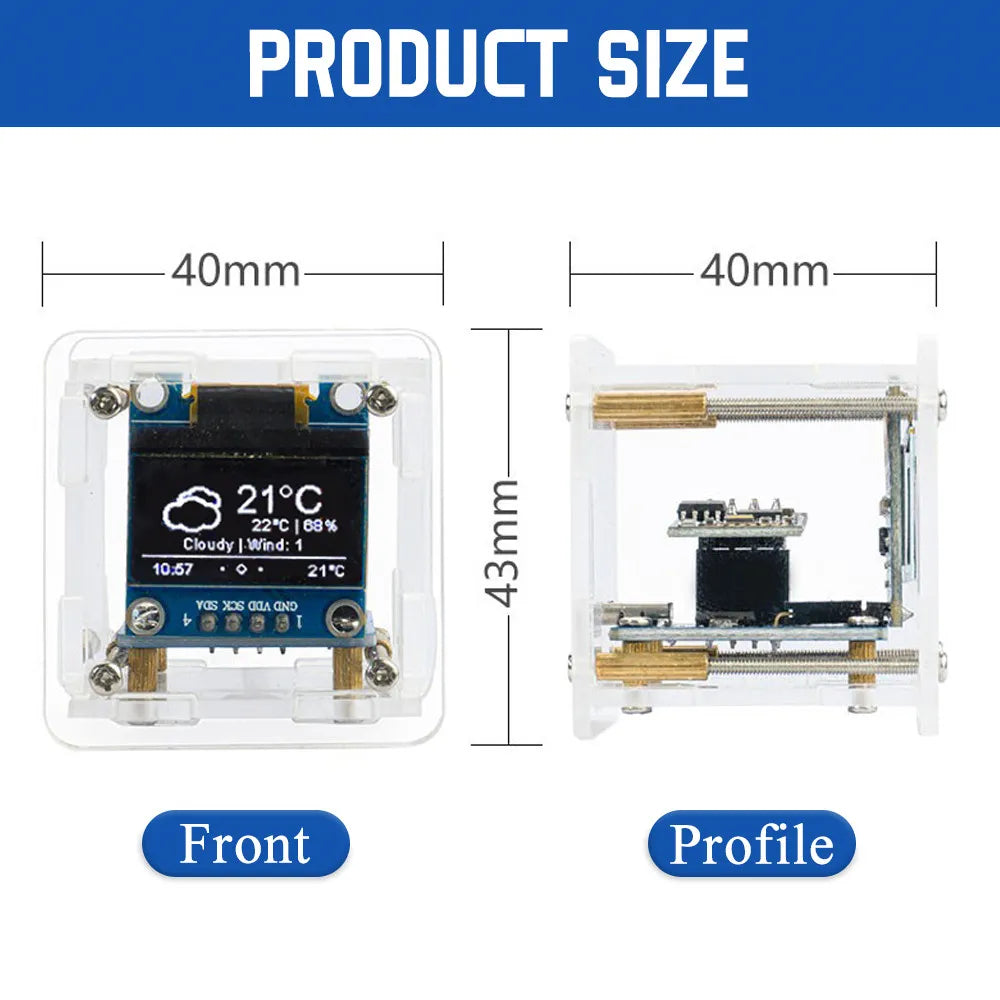 DIY Digital Clock Kit – ESP8266 WiFi Weather Station & Soldering Practice