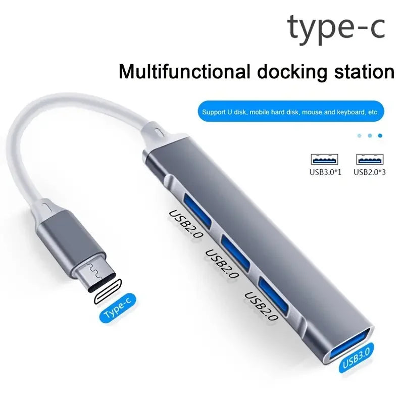 7-Port USB-C Hub 3.0/3.1 – Multi-Splitter OTG Adapter for MacBook, Air & PC Laptops”