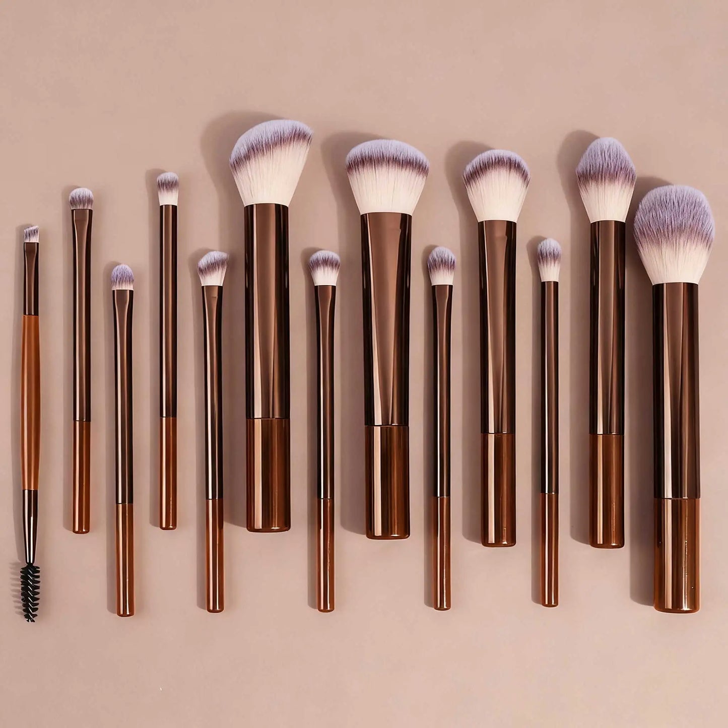 A comprehensive 13‑piece makeup brush set featuring soft bristles, professional cosmetic tools for concealer and detail application. Portable kit ensures flawless blending, precise coverage, and effortless beauty.