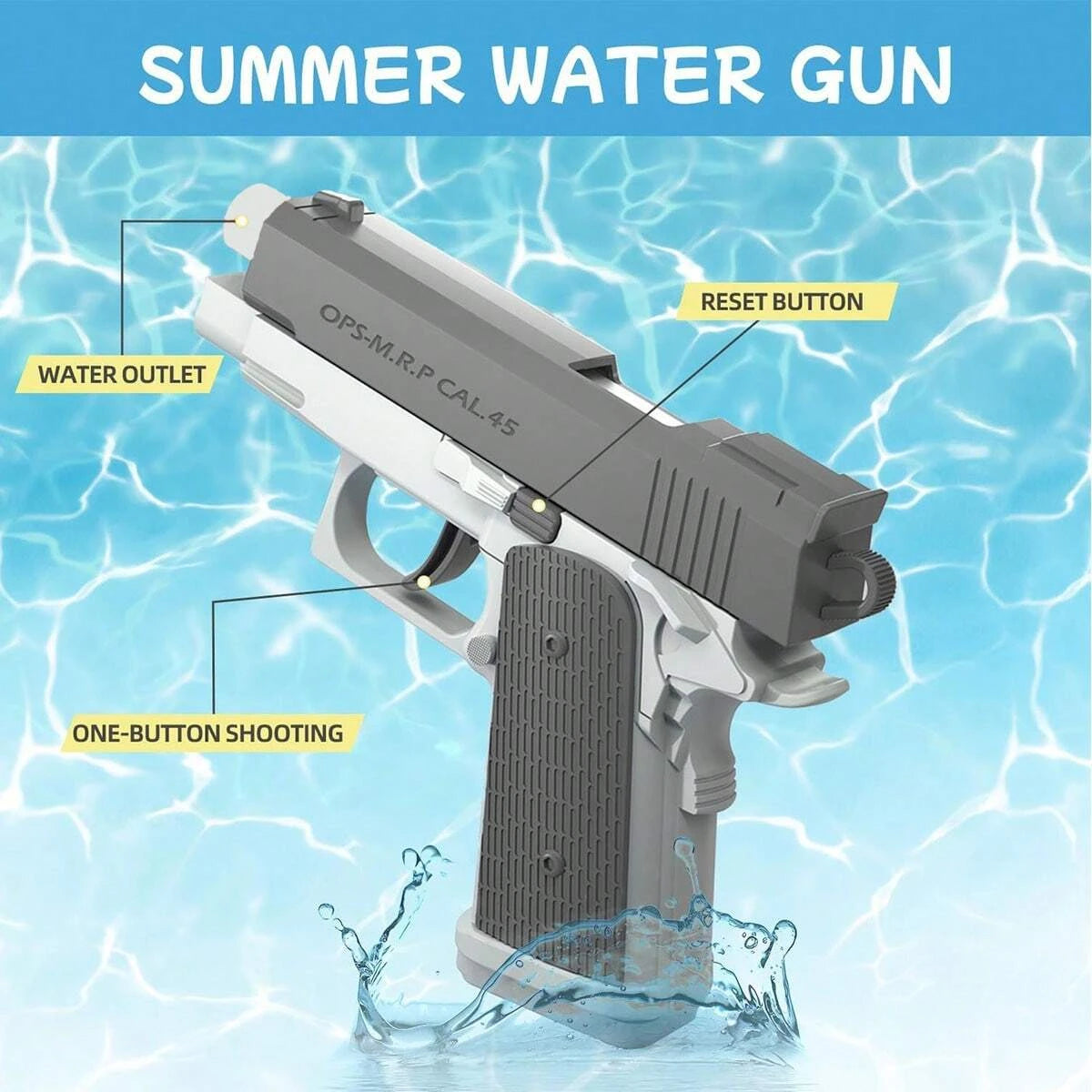 M1911 Water Gun – Outdoor Squirt Pistol Toy for Kids & Adults