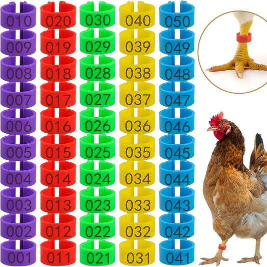 Farm Tag Rings – Numbered Poultry Leg Bands for Chickens, Ducks & Geese