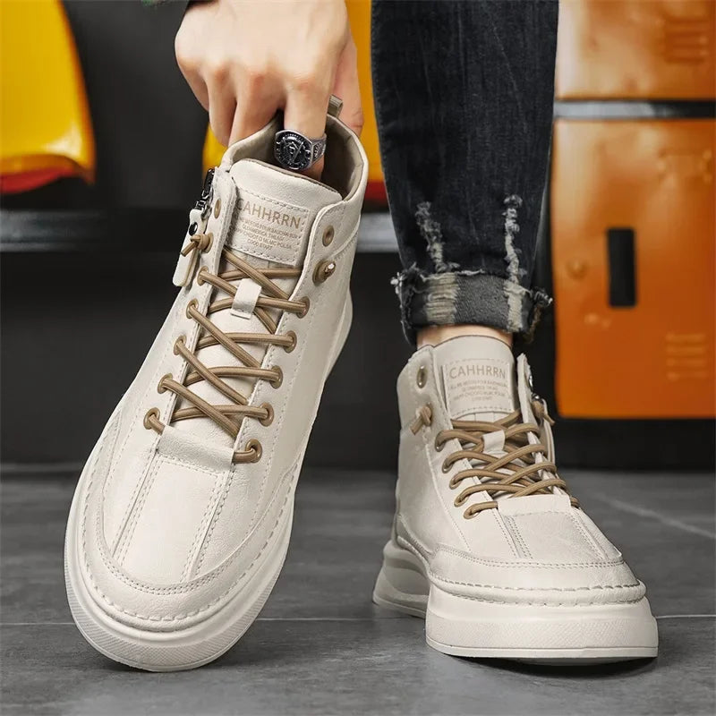 Men’s High‑Top Skateboard Leisure Sneakers