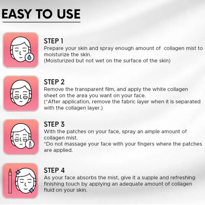 Soluble Collagen Face Mask Hydrolyzed Film Anti Aging Moisturizing Mask.