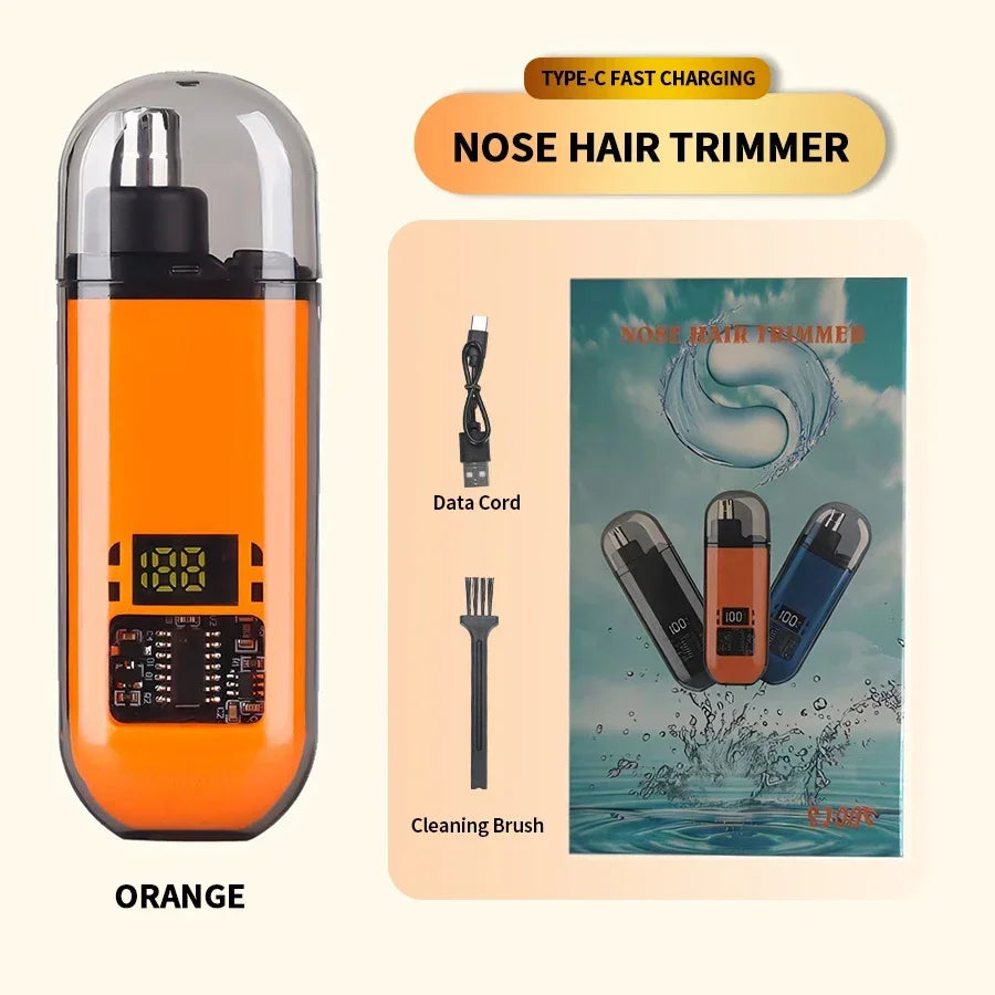 2-in-1 Electric Ear & Nose Hair Trimmer – 2024 Professional Painless Grooming Tool for Men