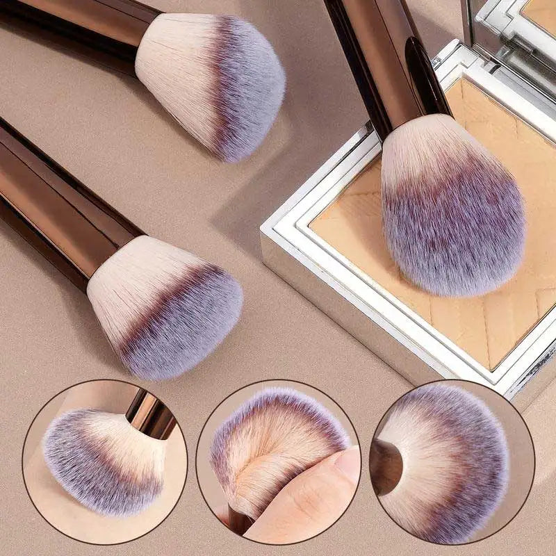 A comprehensive 13‑piece makeup brush set featuring soft bristles, professional cosmetic tools for concealer and detail application. Portable kit ensures flawless blending, precise coverage, and effortless beauty.
