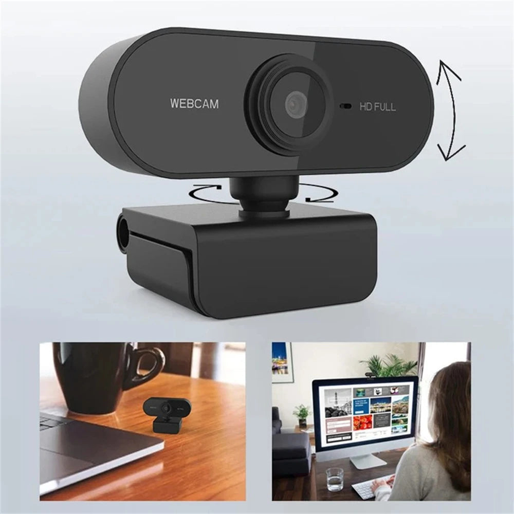 HD Webcam with 2K/1080P/720P/480P – Mini USB Camera with Microphone & Privacy Cover for PC/Laptop”