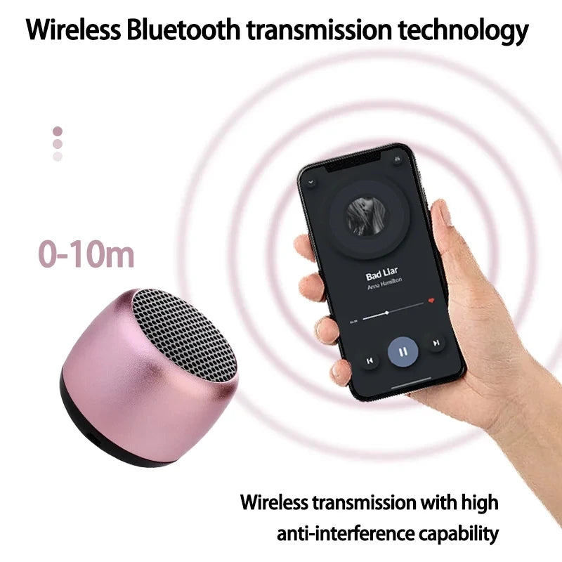 M1 Mini Bluetooth Speaker – Portable Metal Wireless Subwoofer with Intelligent Dual Connection”
