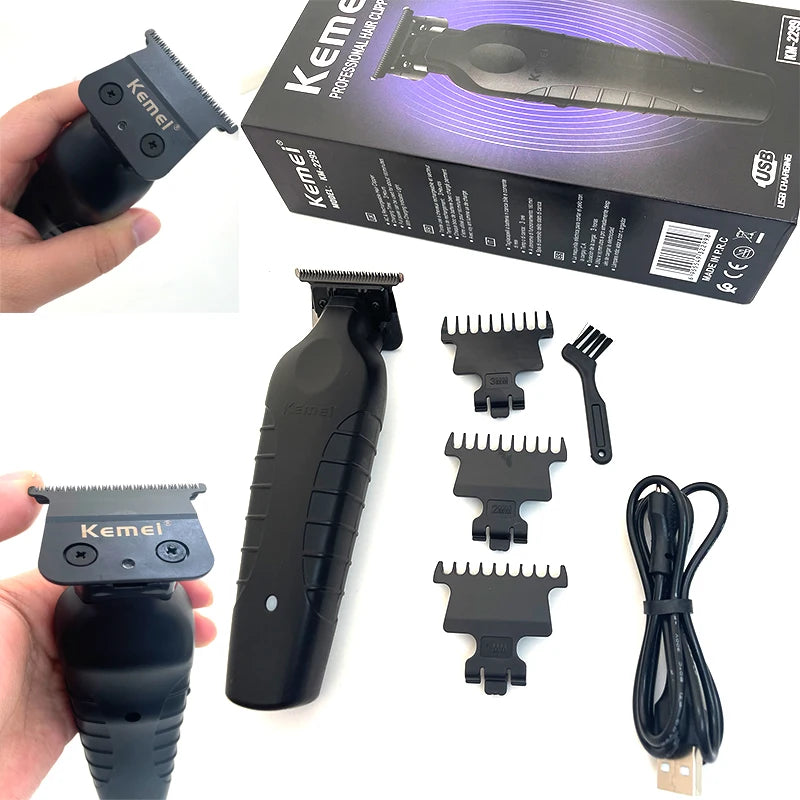 Kemei KM‑2299 Professional Hair Clipper – 1200mAh USB Rechargeable Trimmer