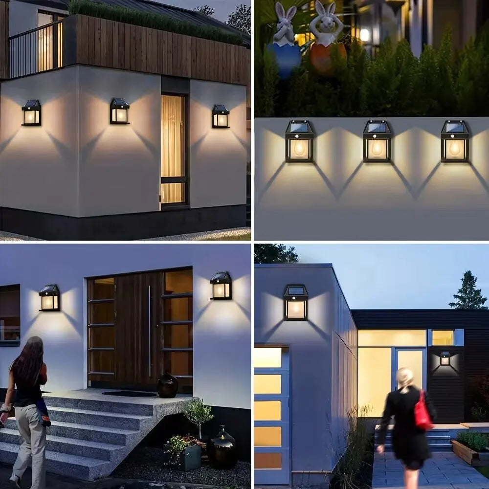 Solar Wall Light – Outdoor Waterproof LED Lamp with Sensor for House, Garden & Fence Decoration