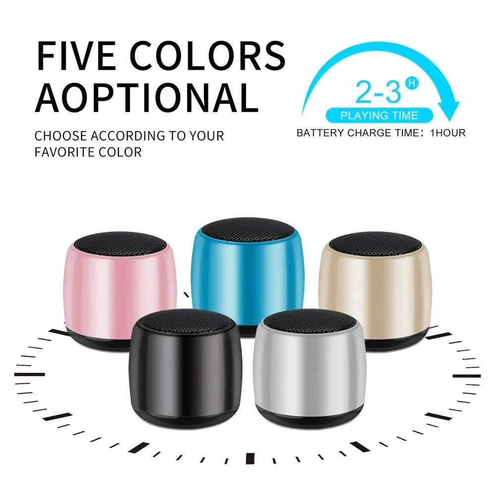 M1 Mini Bluetooth Speaker – Portable Metal Wireless Subwoofer with Intelligent Dual Connection”