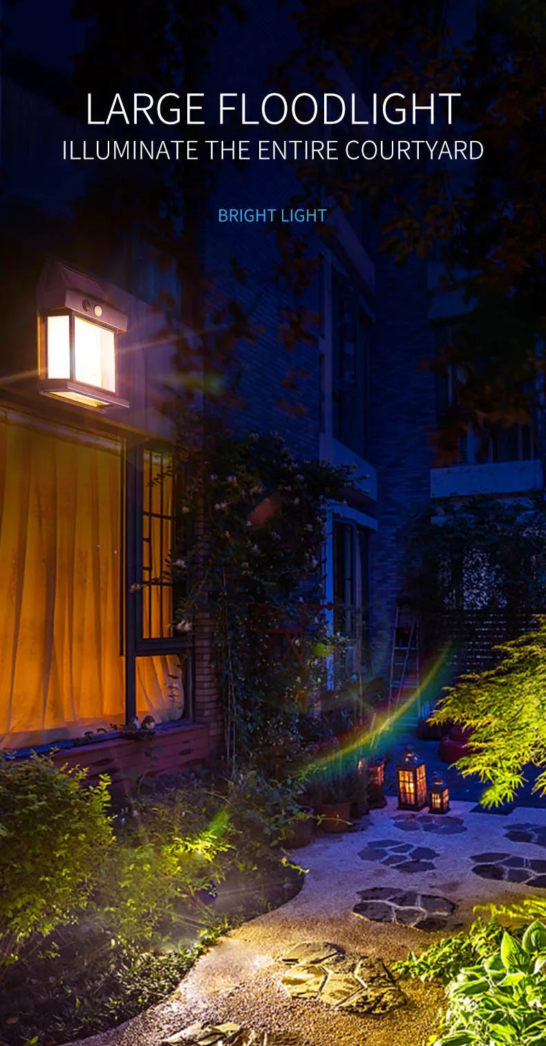 Solar Wall Light – Outdoor Waterproof LED Lamp with Sensor for House, Garden & Fence Decoration