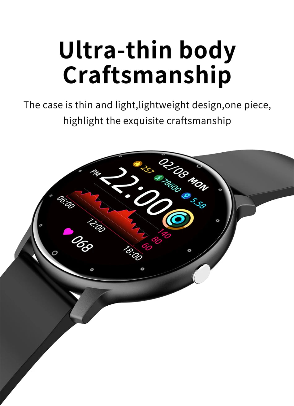LIGE Smart Watch – Full Touch Bluetooth Call Fitness Tracker