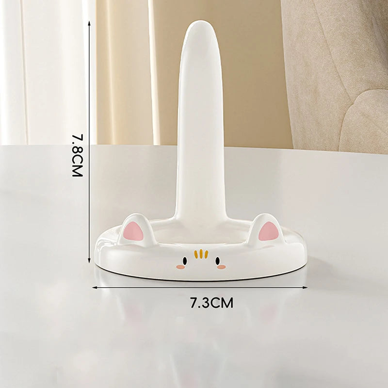 Whisker Charm Cat Phone Holder and Cute Desktop Ornament & Stand