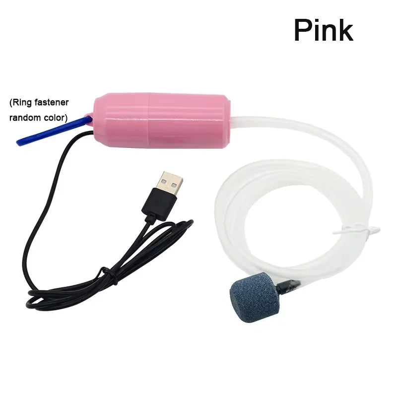 Aquarium USB Air Pump – Portable Mini Oxygenator & Air Compressor (5V)