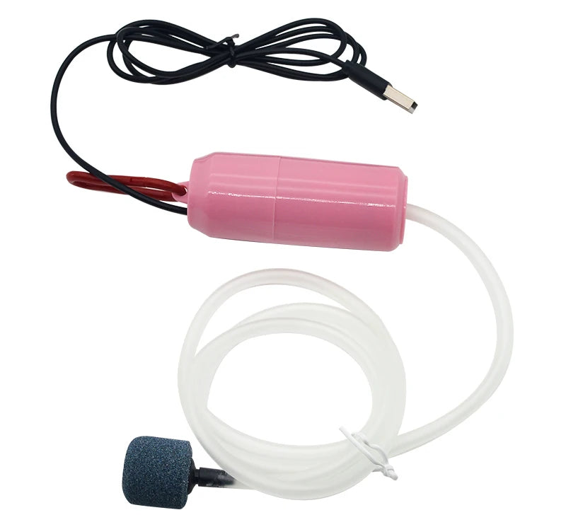 Aquarium USB Air Pump – Portable Mini Oxygenator & Air Compressor (5V)