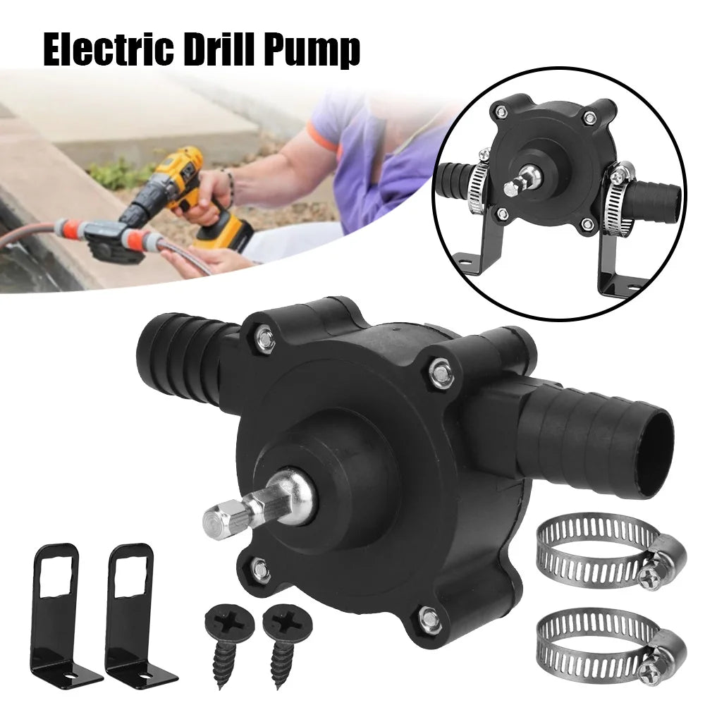Portable Electric Drill Pump – Mini Self‑Priming Liquid Transfer for Fuel, Oil & Water