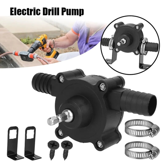 Portable Electric Drill Pump – Mini Self‑Priming Liquid Transfer for Fuel, Oil & Water