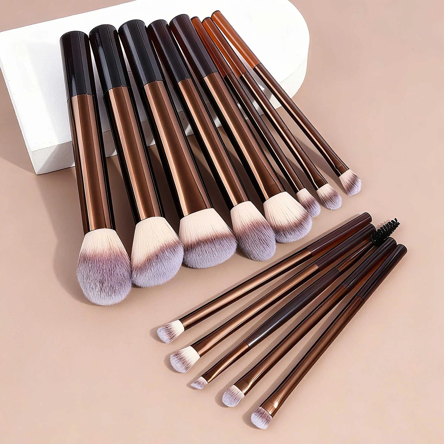 A comprehensive 13‑piece makeup brush set featuring soft bristles, professional cosmetic tools for concealer and detail application. Portable kit ensures flawless blending, precise coverage, and effortless beauty.