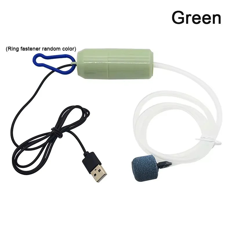 Aquarium USB Air Pump – Portable Mini Oxygenator & Air Compressor (5V)