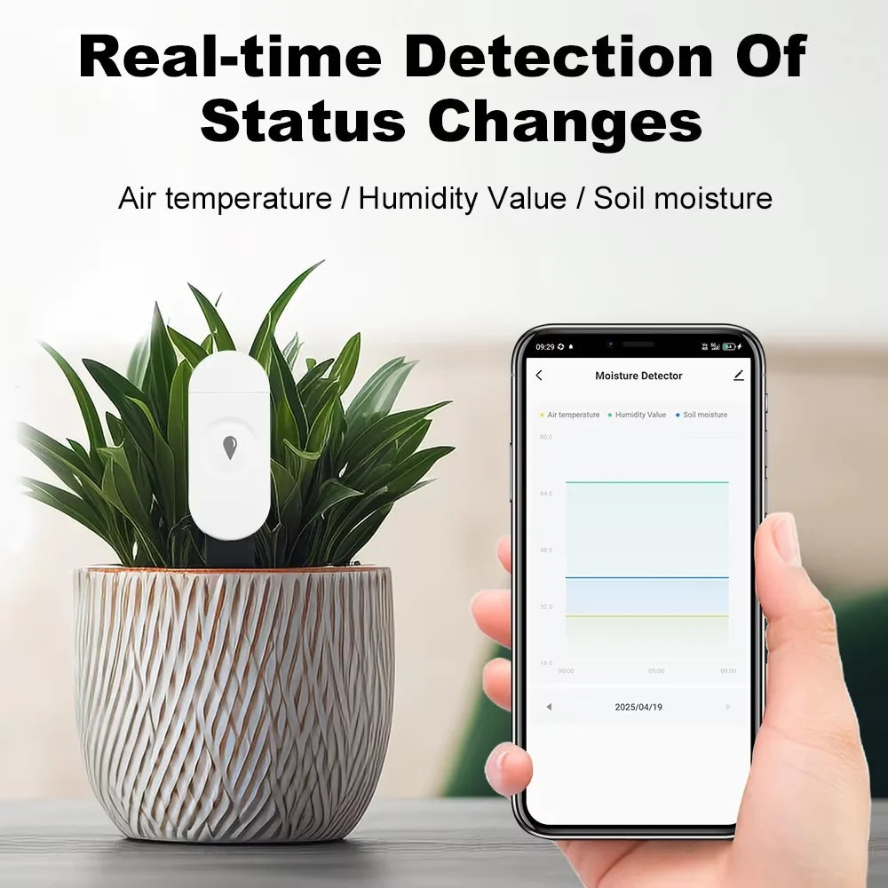 “Tuya ZigBee Soil Moisture Tester – Smart Humidity & Soil Monitor Sensor for Gardening