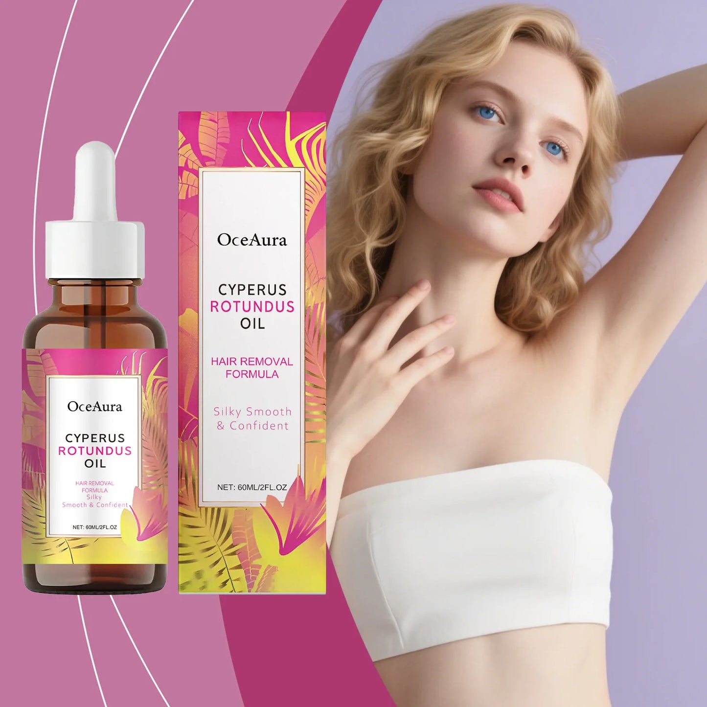 A soothing post-hair removal oil that moisturizes and repairs sensitive underarm skin