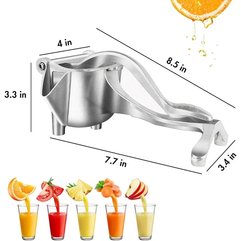 Manual Fruit Juicer – Premium Metal Alloy Citrus Squeezer Extractor Too