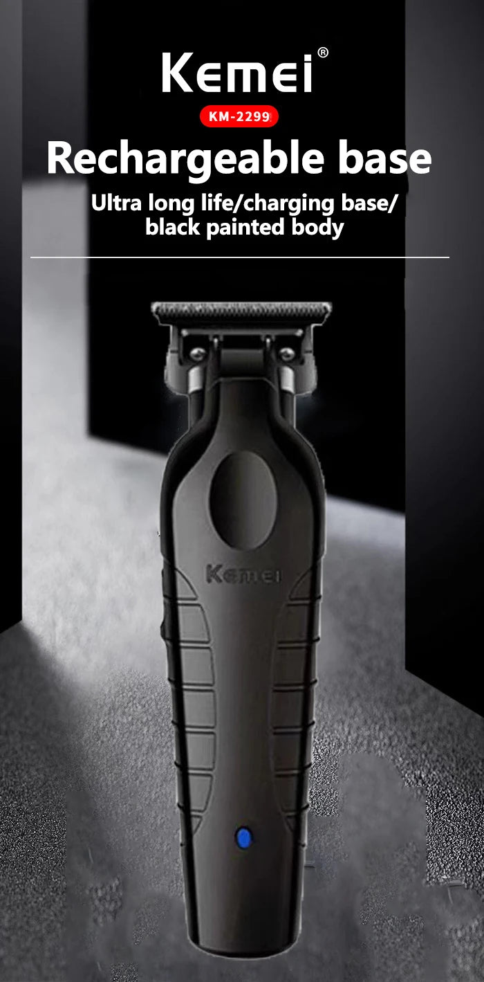 Kemei KM‑2299 Professional Hair Clipper – 1200mAh USB Rechargeable Trimmer