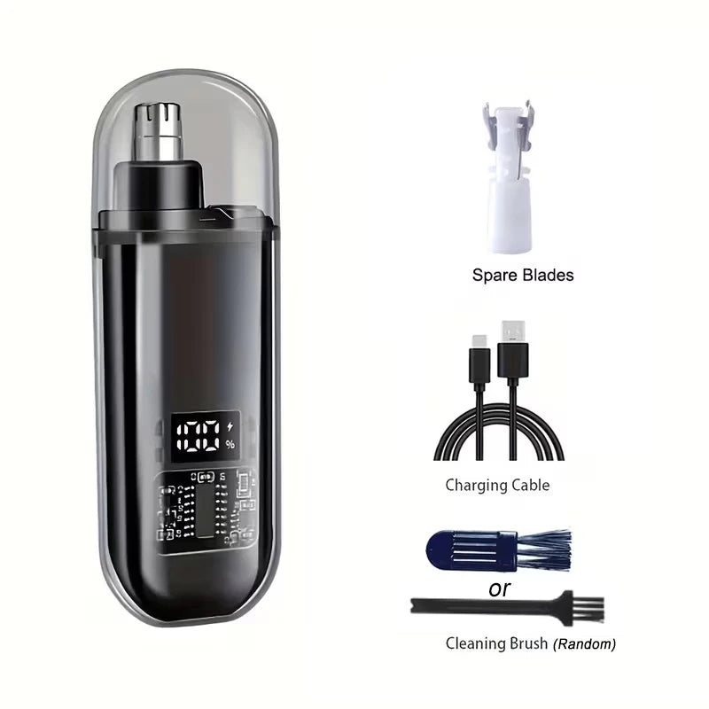 2-in-1 Electric Ear & Nose Hair Trimmer – 2024 Professional Painless Grooming Tool for Men