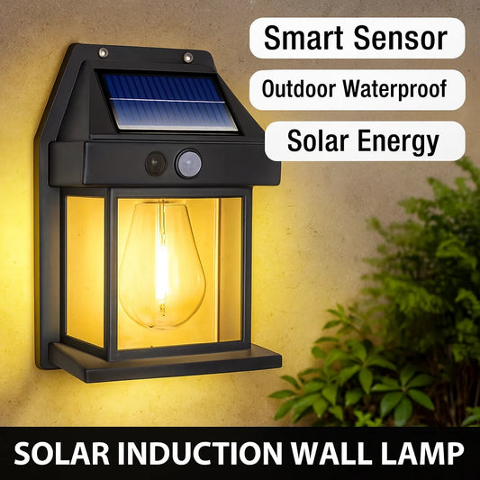 Solar Wall Light – Outdoor Waterproof LED Lamp with Sensor for House, Garden & Fence Decoration