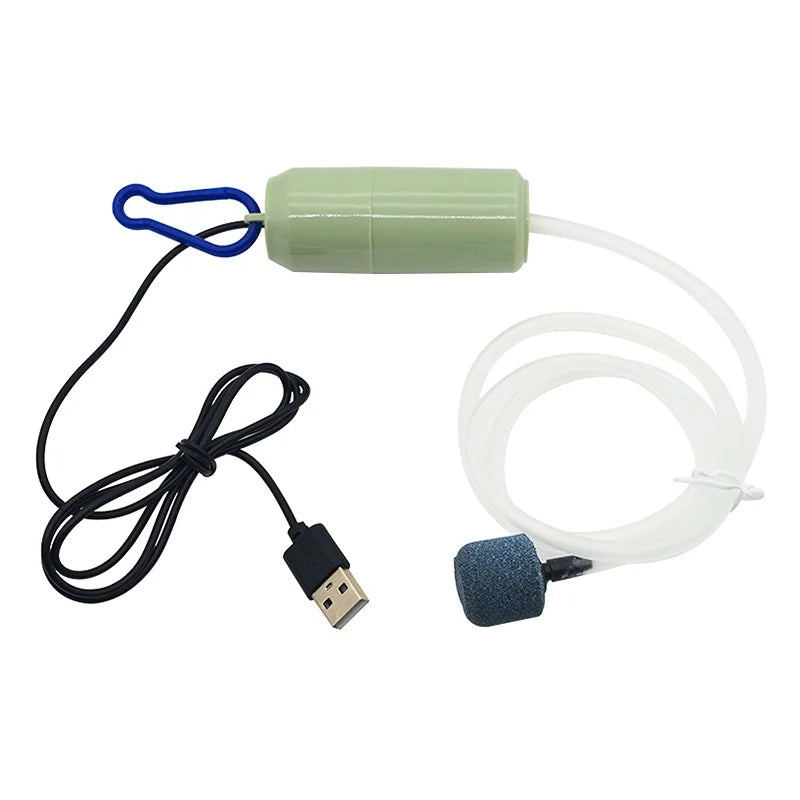 Aquarium USB Air Pump – Portable Mini Oxygenator & Air Compressor (5V)