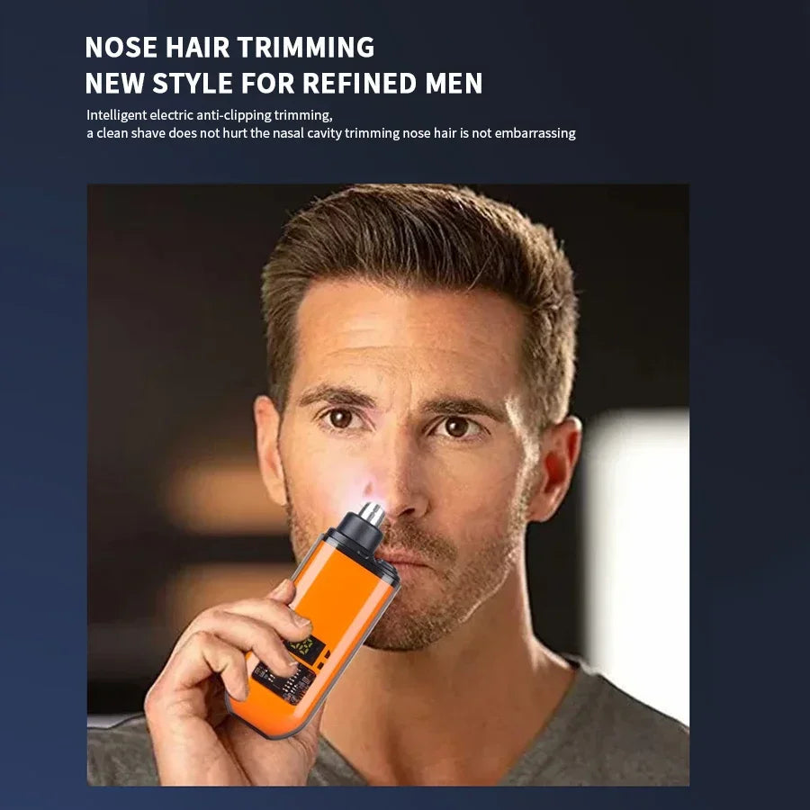2-in-1 Electric Ear & Nose Hair Trimmer – 2024 Professional Painless Grooming Tool for Men