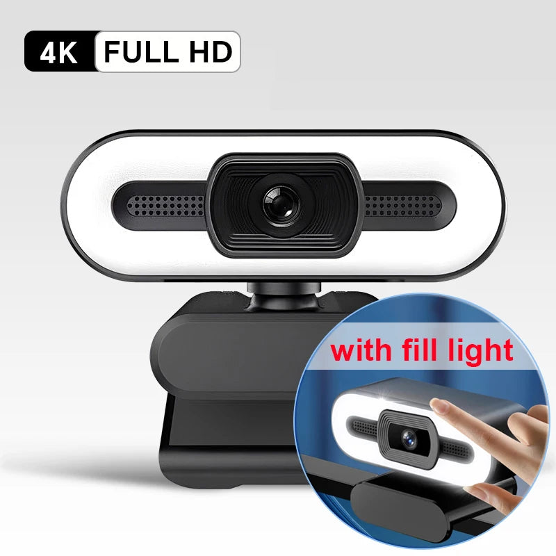 4K Webcam with 2K Autofocus & Built-in Microphone – Full HD 1080P Streaming Camera for PC/Laptop