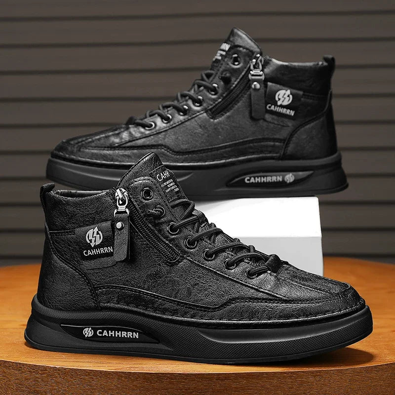 Men’s High‑Top Skateboard Leisure Sneakers