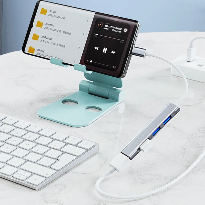 7-Port USB-C Hub 3.0/3.1 – Multi-Splitter OTG Adapter for MacBook, Air & PC Laptops”