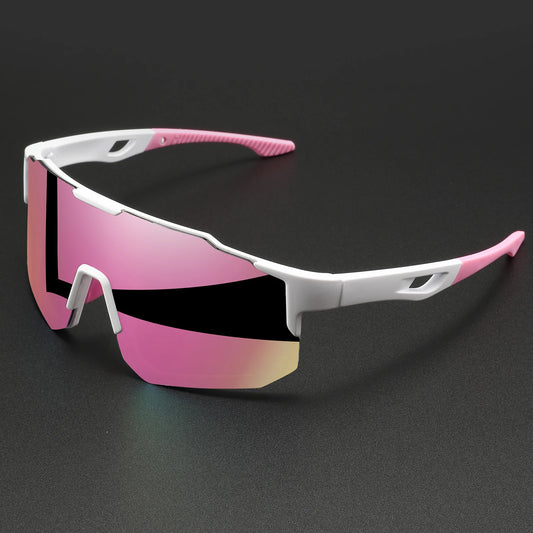 Colorful Sports Sunglasses - Wraparound Design, UV400 Unisex Comfort Fit for Cycling, Hiking & Outdoor