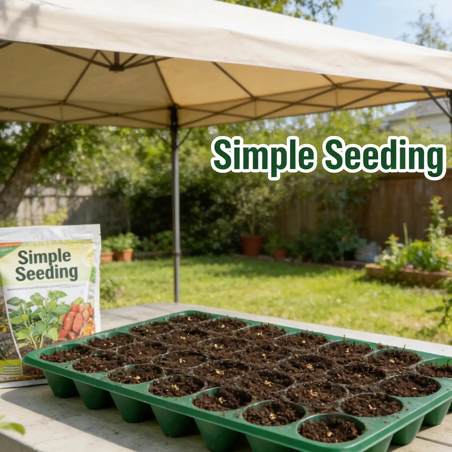 32 Cells Propagation Seedling Starter Nursery Pots Germination Plant Flower Pots Tray Garden Seeds Grow Box with Drainage Holes