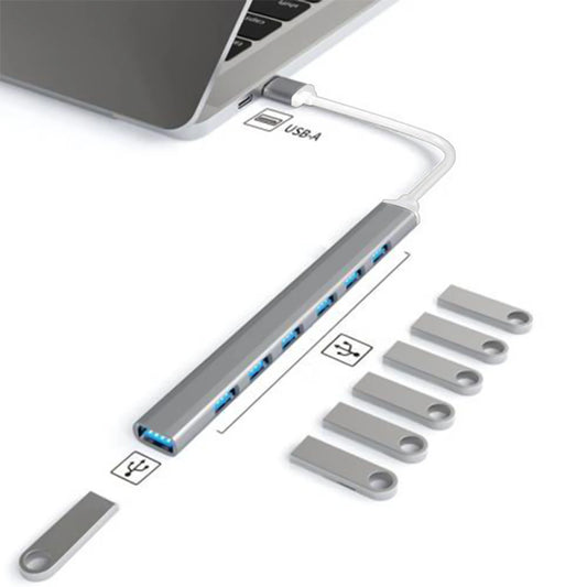 7-Port USB-C Hub 3.0/3.1 – Multi-Splitter OTG Adapter for MacBook, Air & PC Laptops”