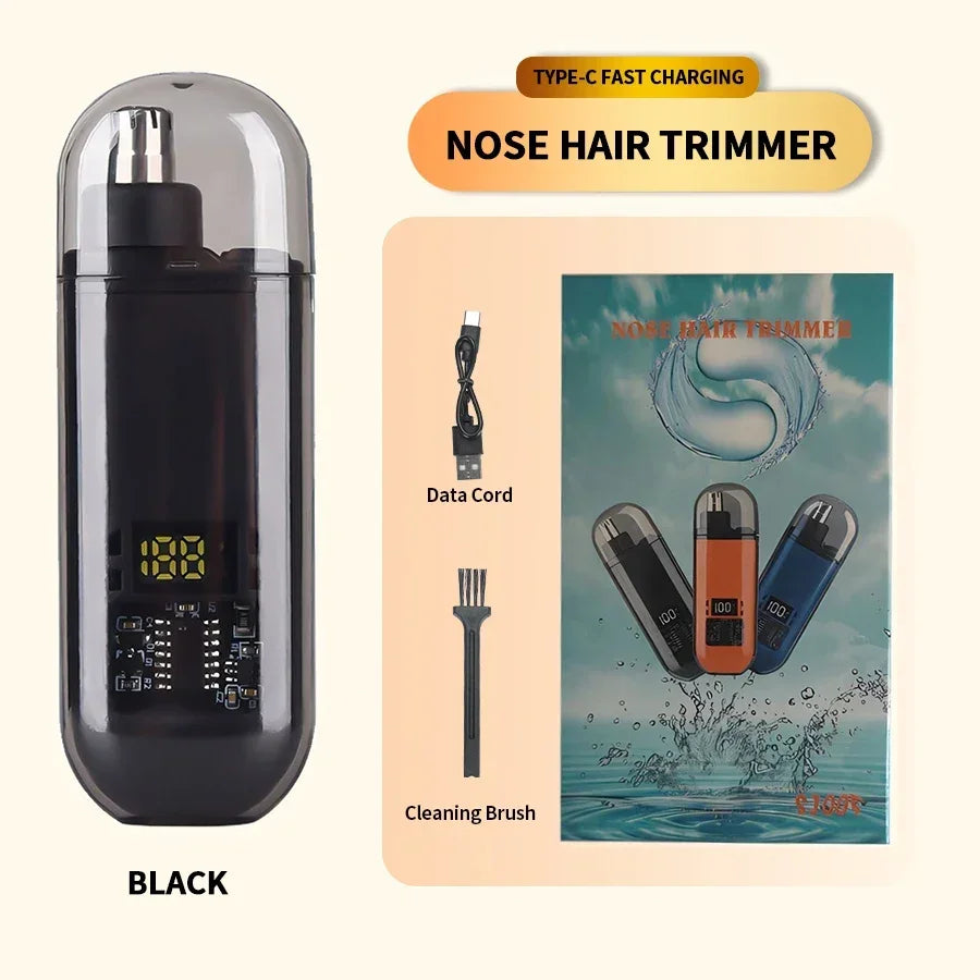 2-in-1 Electric Ear & Nose Hair Trimmer – 2024 Professional Painless Grooming Tool for Men