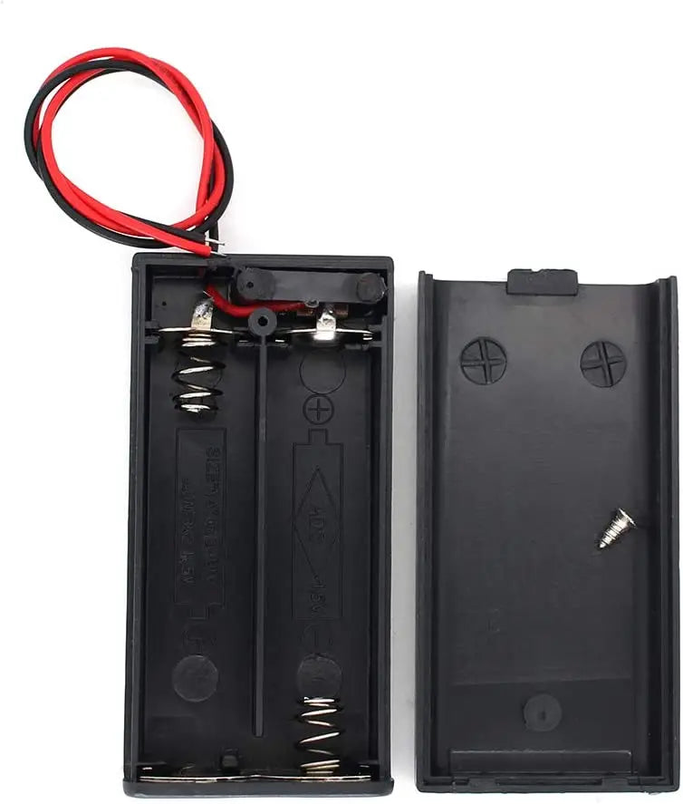 Multi-Slot AA Battery Holder: 1– 4 Slot Box with Leads, Switch & Screw Cap