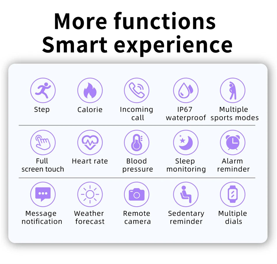 LIGE Smart Watch – Full Touch Bluetooth Call Fitness Tracker