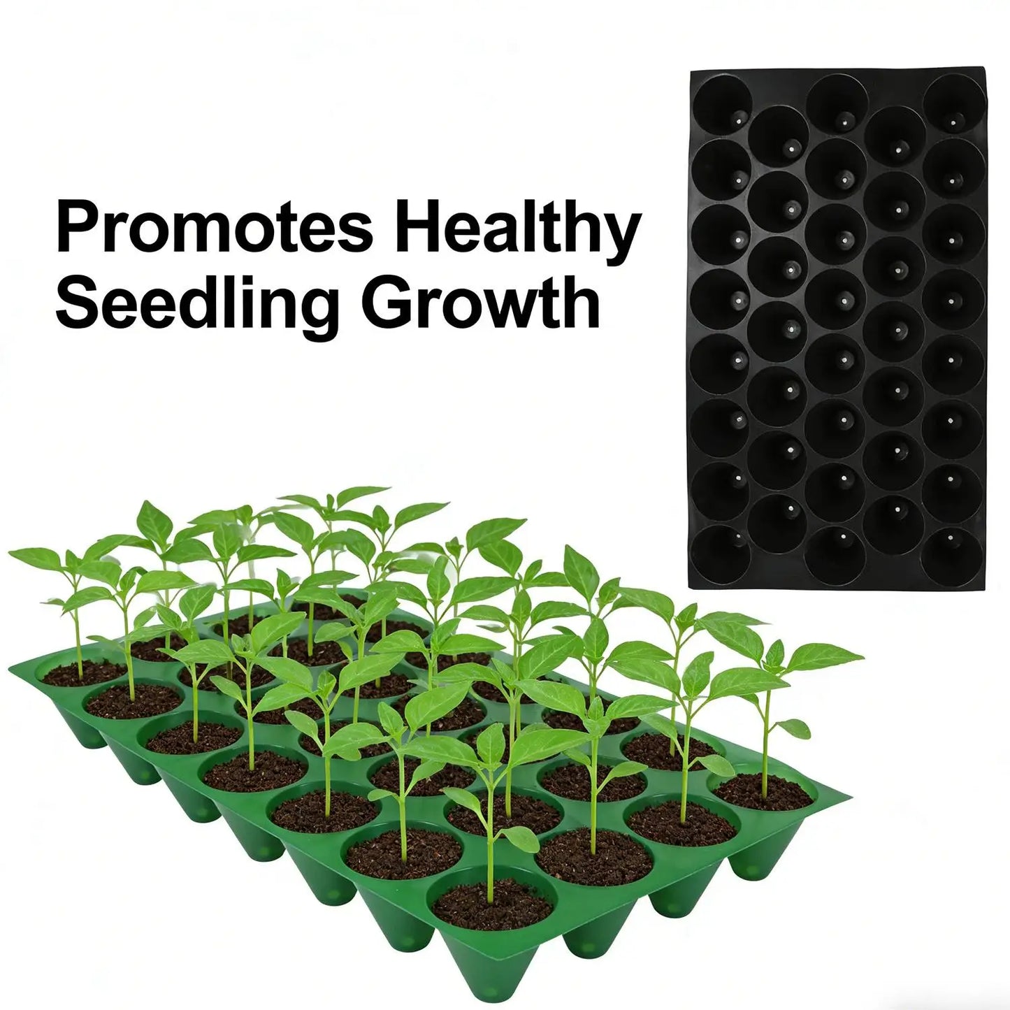 32 Cells Propagation Seedling Starter Nursery Pots Germination Plant Flower Pots Tray Garden Seeds Grow Box with Drainage Holes