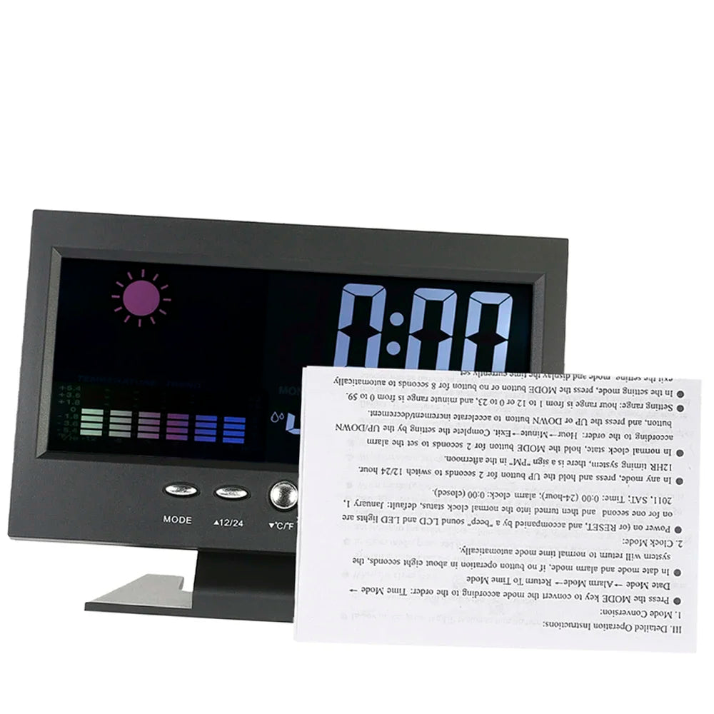 Digital Weather Station – Temperature & Humidity Meter with Clock, Calendar & Alarm