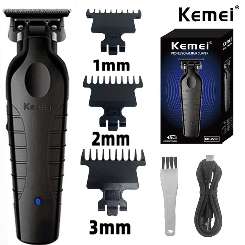 Kemei KM‑2299 Professional Hair Clipper – 1200mAh USB Rechargeable Trimmer