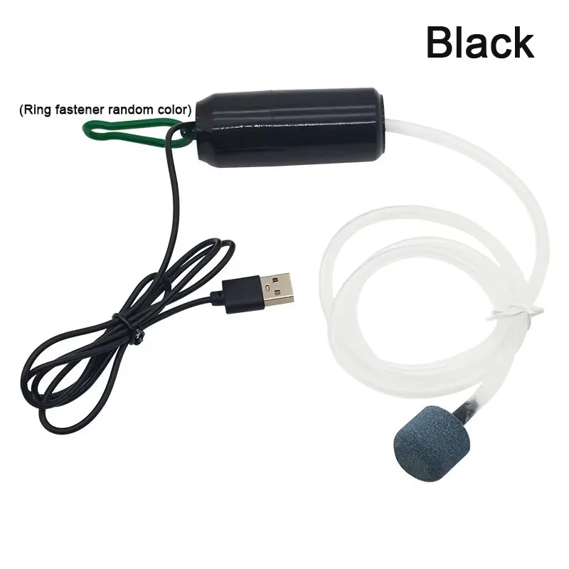 Aquarium USB Air Pump – Portable Mini Oxygenator & Air Compressor (5V)