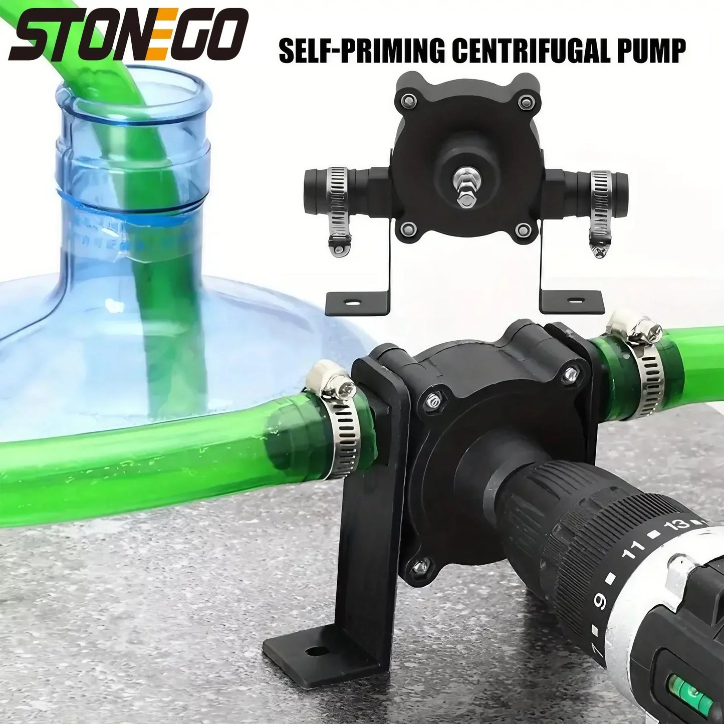 Portable Electric Drill Pump – Mini Self‑Priming Liquid Transfer for Fuel, Oil & Water